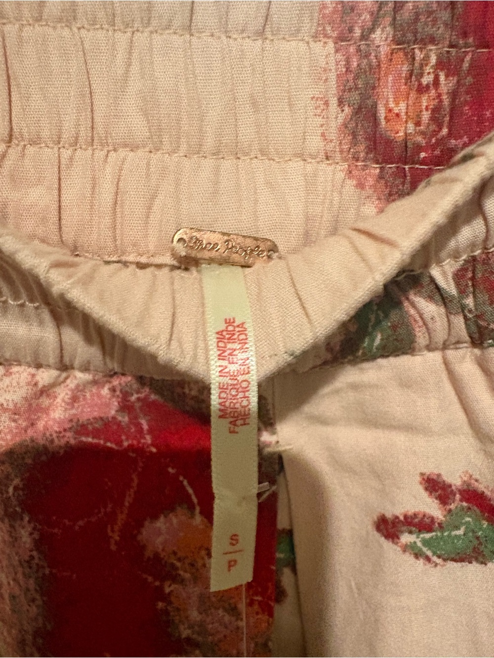 Free People Moonflower Printed Pull-On Balloon Pants Small Tea Combo NWT - Picture 7 of 7